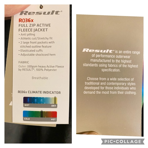 NWT Men’s XL Performance Outerwear by Result, color is Oxford Gray - Picture 13 of 15